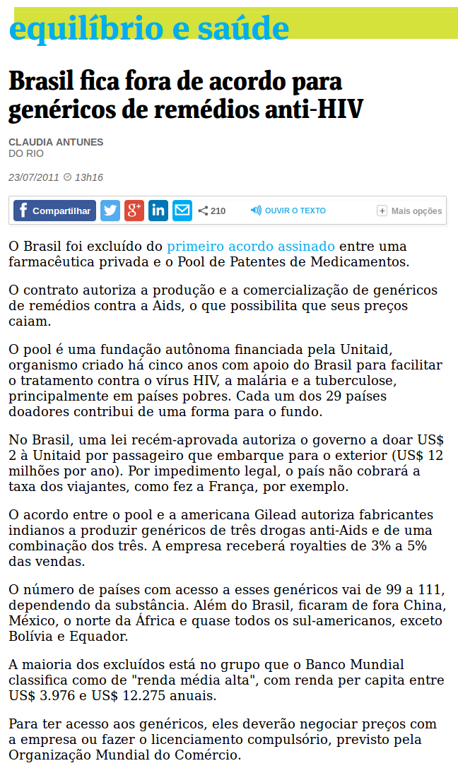 folhasp_brasil_fica_fora_de_acordo_para_genericos_antiHIV2011
